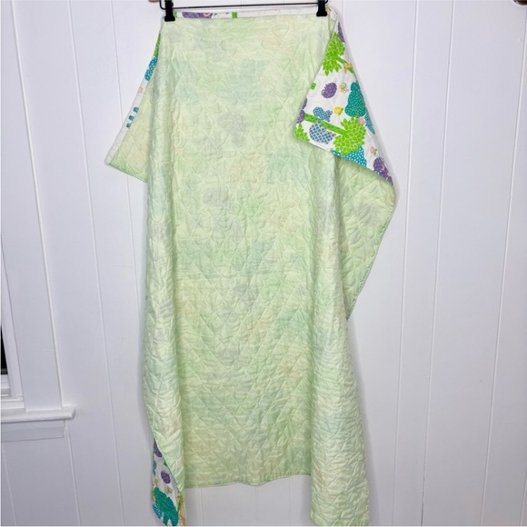 Vintage 70’s Baby Blanket Mommy Babies Elephants Giraffes Pastel Colors Jungle - Picture 7 of 8